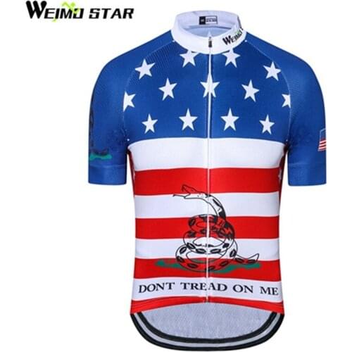 2018 USA team Racing Cycling Jersey WEIMOSTAR Men Short Sleeve Bicycle Cycling Clothing mtb Bike Jersey Quick Dry Cycling Wear