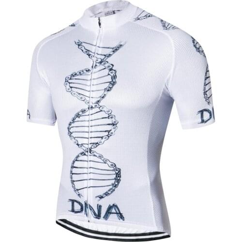 2020 Cycling Jersey Men quick dry Mountain Road Bike Jersey DNA evolution Summer Short Sleeve Bicycle Clothing white Shirts Top