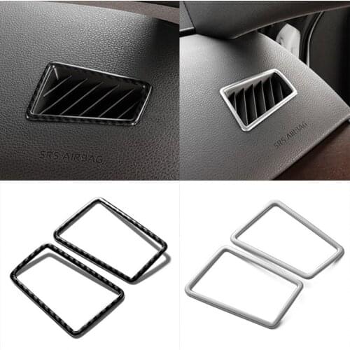 3pcs/lot carbon fiber grain or ABS chrome High position air conditioning outlet cover for 2018 2019 Toyota Avalon 5th MK5