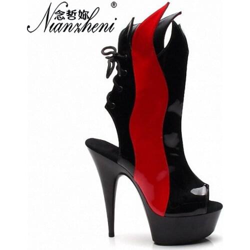 6 Inches Novelty Pole dance shoes Short Boots stripper heels High heels Nightclub Pole dance shoes Models Sexy Show Platform