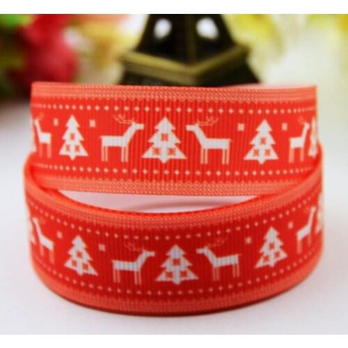 22mm 25mm 38mm 75mm Ruban satin Christmas Cartoon Character printed Grosgrain Ribbon party decoration X-00511 10 Yards