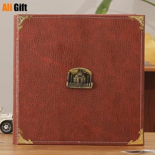Diy Leather Paste Film Album Book 5 Inch 6 Inch Commemorative Book Insert Type Large Capacity Family Leather Business 20 Pages