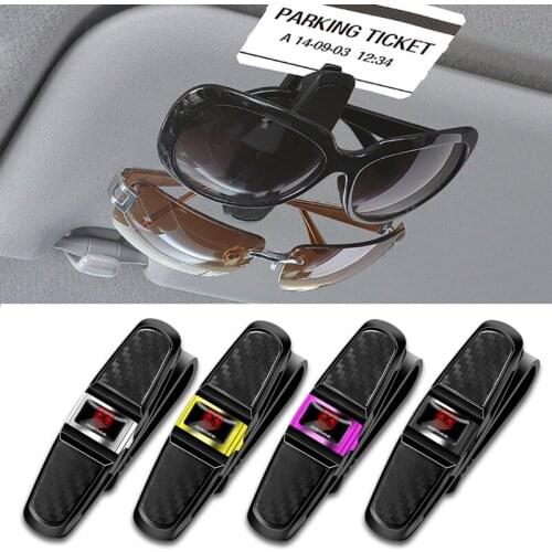 1Pcs Car Sun Visor Sunglasses Clip Ticket Card Universal Clamp Accessories For Dodge Caliber Ram 1500 Caravan Charger Journey