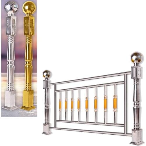 Freeshipping 1238mm SUS304 SUS316 Column Floor Mount Newel Handrail Armrest Post Pillar Pole for Staircase