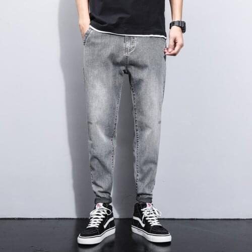 Brand Clothing Autumn Mens Jeans Cotton Denim Hip Hop Harem Pants Joggers Streetwear Baggy Gray Blue Pants Hombre Trousers Male