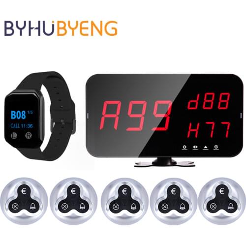 BYHUBYENG Callpoint Waiter Restaurant Equipments Kitchen Montre Infirmiere Coffee Shop Equipment Vibrador Button Wireless Call