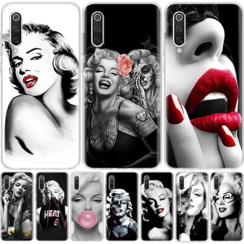 Sexy Girl Marilyn Monroe Phone Case For Xiaomi Redmi Mi Note 10 9 8 A3 A2 A1 CC9 9T Lite Pro 6X 5X F1 CC9E Coque Cover