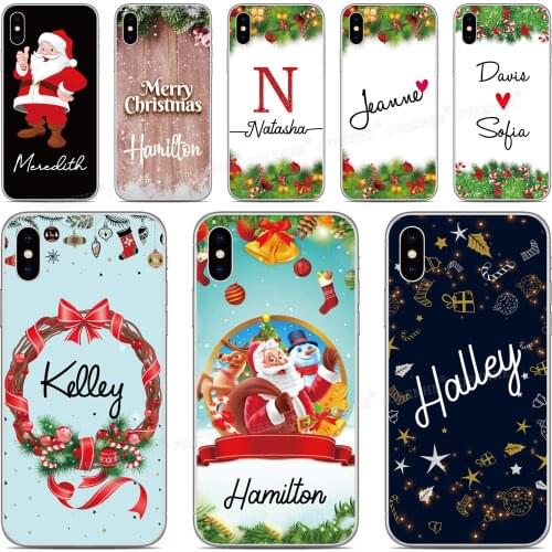 Custom Christmas Made Name Phone Case For Motorola Moto One Fusion Plus Hyper Macro Vision Action Edge Fast P50 P40 Power Cover
