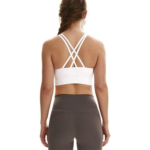 CretKoav Sexy Back Cross Women Shockproof Sports Bra Fitness Quick-drying Running Yoga Bra Vest Breathable Gym Training Top