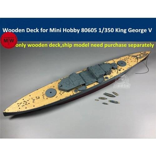 1/350 Scale Wooden Deck for Mini Hobby 80605 King George V Ship Model Kits CY350042