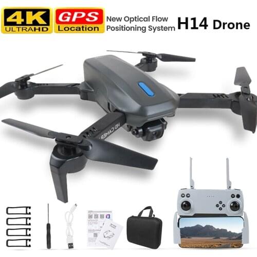 RC Drone H14 GPS 4K HD Dual Camera Low Power Return Home RC Helicopter 2.4G/5G WIFI FPV 75 Degree Electric Adjustment Quadcopter