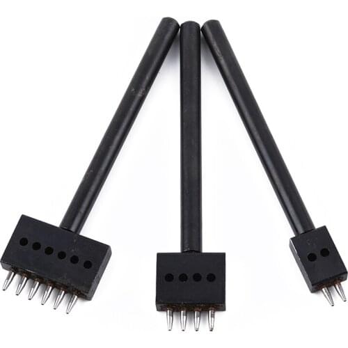 5mm Spacing Leather Hole Punches DIY Handmade Round Stitching Punch Tools Hole Cutter Leather Punching Tool Sewing Tool
