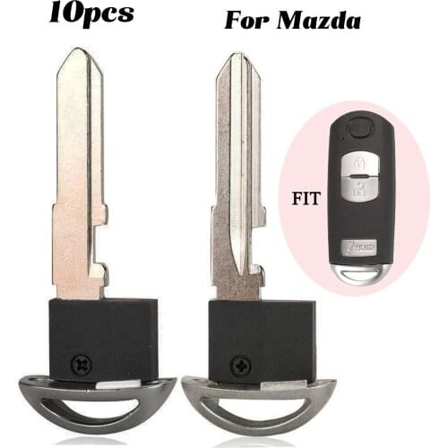 Jingyuqin 10pcs/Lot For Mazda 3 6 CX-5 CX-7 CX-9 MX-5 CX MX RX 2006-2013 Remote Smart Car Key Blade Fob Replacement