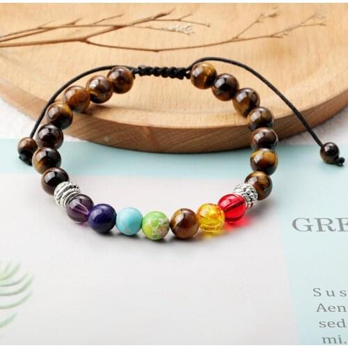 Colorful Handmade Woven Adjustable Yoga Beads Couple Bracelet Fashion 8mm Natural Stone Beads Bracelet Women men Jewelry Gift