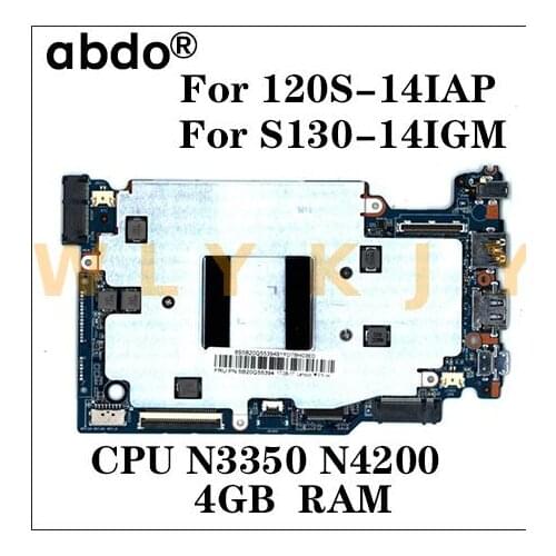 For Lenovo 120S-14IAP S130-14IGM notebook motherboard CPU N4200 N3350 RAM 4GB with M2 HDD interface tested 100% work