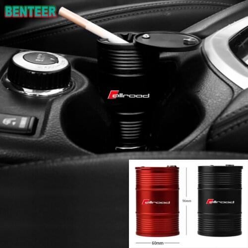 Metal Allroad Car Ashtray Sticker For Audi A3 A4 A5 A6 A7 A8 TT Q3 Q5 Q7 Q8 A1 B5 B6 B7 B8 B9 8P 8V 8L C6 C5 C7 4F