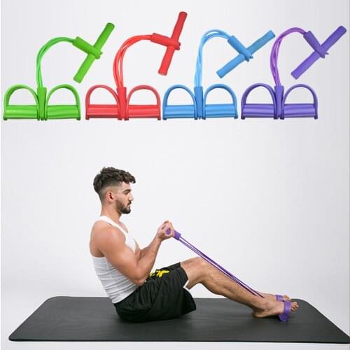 Multi Function Tension Rope Strong Fitness Resistance Bands Latex Pedal Women Men Sit Up Pull Ropes Yoga Fitness Equipment