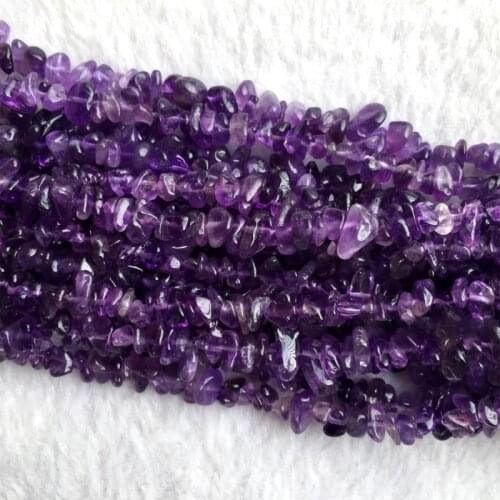Natural Genuine Dark Purple Amethyst Chip Loose irregular shapes Stone For Necklaces Bracelets Beads 3x8mm 15"