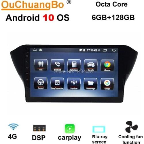 Ouchuangbo 4G car gps stereo kit head units for Geely GS 2017 2018 support split screen 8 core DSP carplay 6+128 android 10 OS