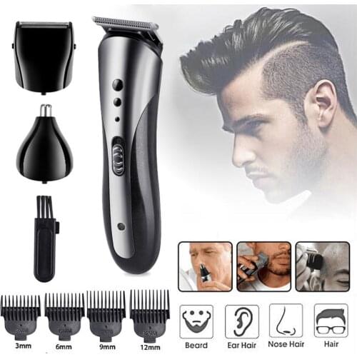 All in1 Rechargeable Hair Trimmer Waterproof Wireless Electric Shaver Beard Nose Ear Shaver Hair Clipper Trimmer Tool