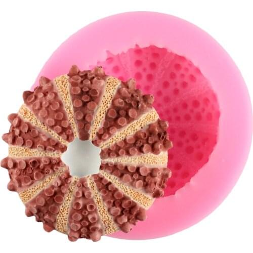 Silicone Fondant Mold Sea Urchin Shell Shape Ocean Fondant Cake Decoration Gum Paste Moulds Chocolate Mould