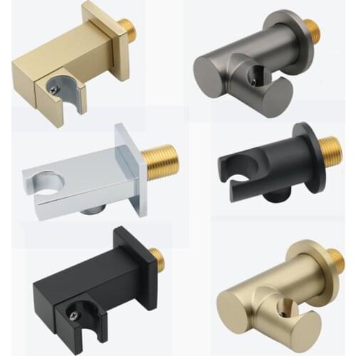 Soild Brass Handheld Shower Head matt black shower Holder Bracket Wall Mount for Bathroom Hand Sprayer SH05