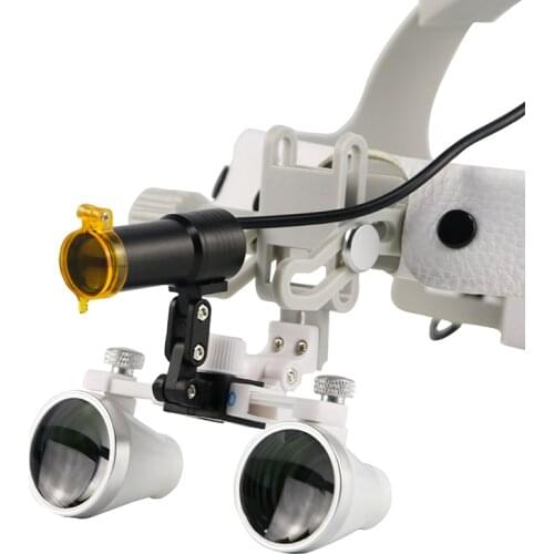 Dental Portable LED Surgical Head Light Lamp with 3.5x Loupe