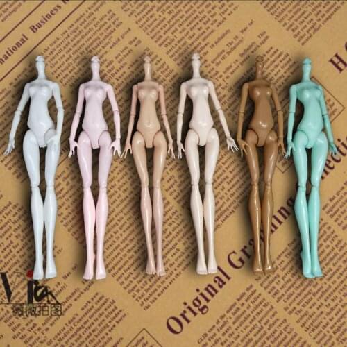 High Quality 6Color Imitation Monster Doll Naked Body Without Head For Monster High Dolls DIY Fairytales Rotatable 11Joints Doll