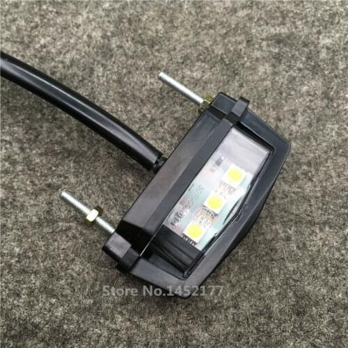 Yecnecty Universal 3 LED Motorbike Rear Tail Light ABS Motorcycle Licence Plate Indicator For Suzuki Kawasaki Ducati Victory