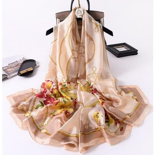 KOI LEAPING woman fashion korean version of the new summer sunscreen scarf female simulation silk flower air conditioning shawl