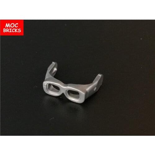 10pcs/lot Dark Bluish Gray Headgear Accessory Visor Goggles fit with 30170 Educational Building Blocks kids Christmas gifts