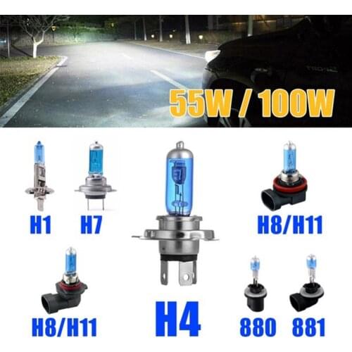 2Pcs 12V Super Bright Car Driving Front Headlight Halogen Light Bulb Fog Lamp Car Fog Light Driving Running Lamp Car Headlight
