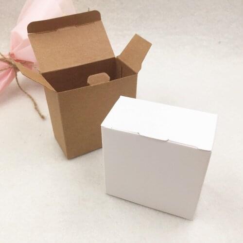 24pcs Kraft Paper 65x35x65mm Jewelry Packaging Boxes,DIY Handmade Wedding Party Favor Candy Box Small Gift Boxes