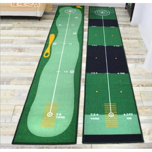 3M Golf Practice Mat Golf Hitting Mat Putting Golf Putter Trainer Green Carpet Practice Set Ball Return Golf Putting Green