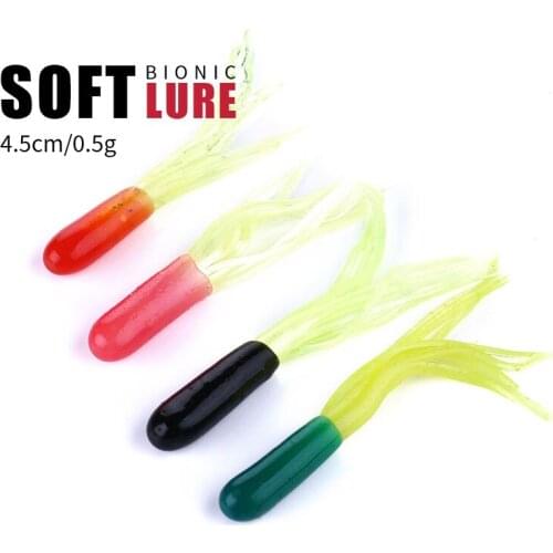 4.5cm 50g/bag Mini Soft Fishing Lure Lead Jig Head Hook Grub Worm Silicone Fish Baits Ocean Carp Soft Worm Fishing Baits Tackle