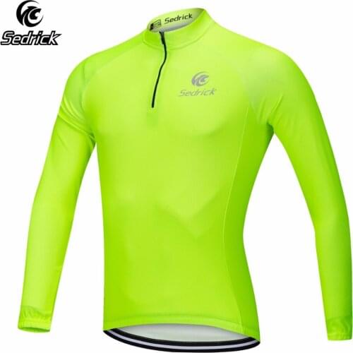 Sedrick Brand New 1/4 Zipper Long Sleeve Cycling Jerseys T-Shirts Bicycle MTB Team Ropa Ciclismo Bike Bicicleta Cycling Jersey