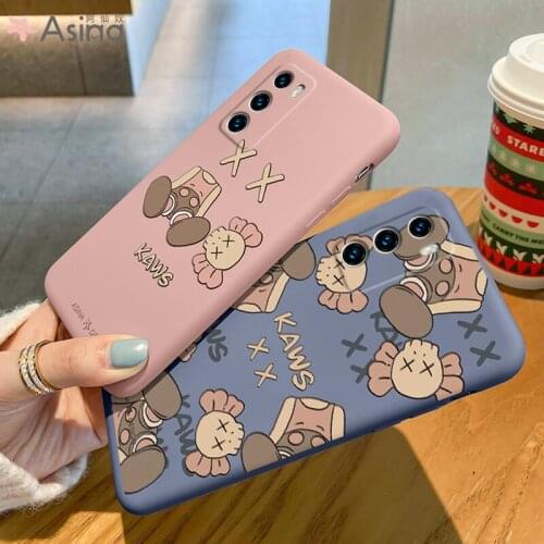 ASINA Liquid Silicone Case For Huawei P40 P30 P20 P Smart 2019 Z Cover Cartoon Bumper Couple Cases For Nova3 3i Coque Capa Girl