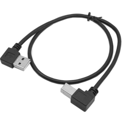 Chenyang Left Angled USB 2.0 A Male to B Male Angled 90 Degree Printer Cable 50cm 100cm