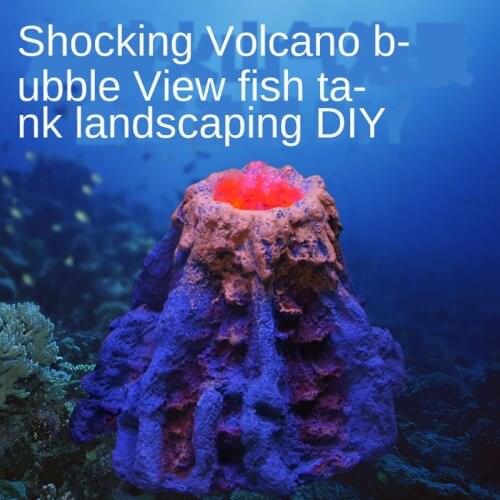 Aquarium Arts and crafts, simulation of the volcano bubble LED diving lights aquarium scenery display pieces DIY accessories