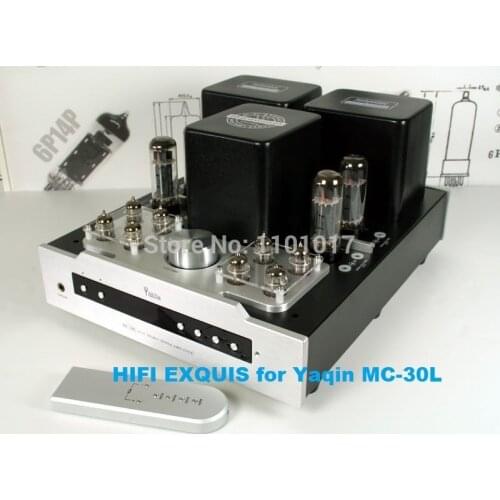 YAQIN MC-30L EL34 Push-Pull Tube Amplifier HIFI EXQUIS 6CA7 Lamp Integrated Amp with Headphone Output Remote MS-20L