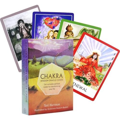 Chakra Wisdom Oracle Cards 49 cards tarot deck English Oracle Cards Deck Set PDF Guidance Divination Fate Board For Women