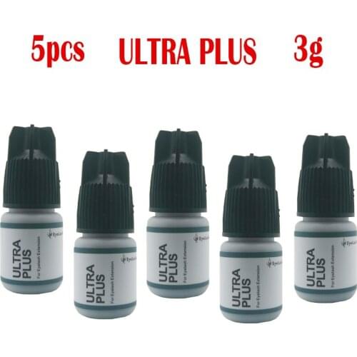 5Pcs ULTRA PLUS Korea Original Eyelash Glue 3ml Individual Fast Drying Strength Up To 5-6 Weeks Eyelash Extension Glue