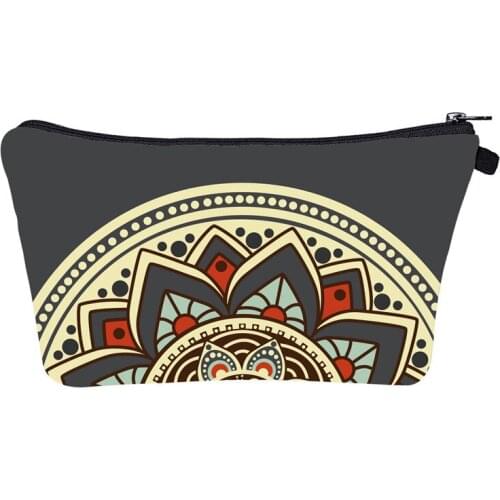 Mandala print Makeup-bags Sanitary Napkin Bag Coin Purse Credit Card Sanitary Pad Cosmetics Organizer Storage Bags Women Walle