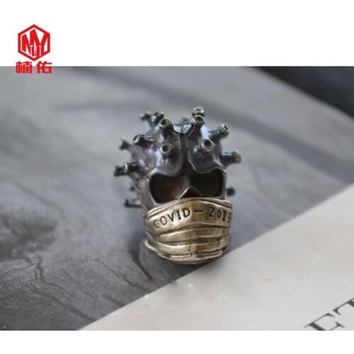 Brass Paracord Knife Bead Keychain Necklace Pendant Bead EDC Outdoor Pocket Tool