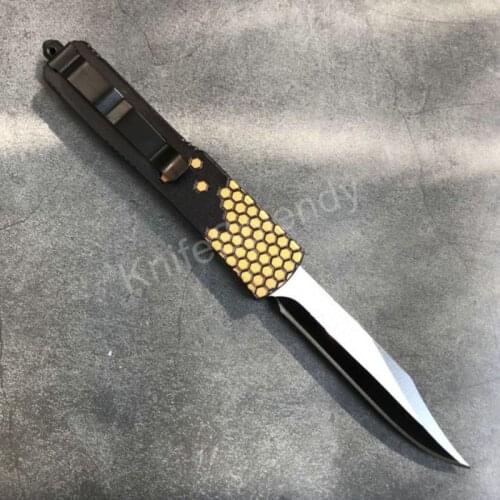 Small wasp Bowie 440C Blade Dual Action Tactical Folding Fixed Blade Knife Edc Rescue Fishing Hunting Survival Tool Knives