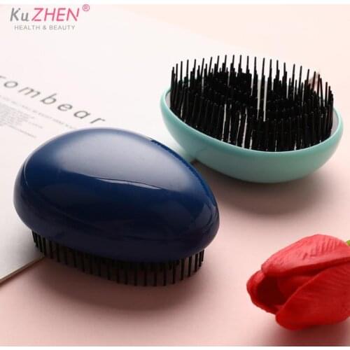 Mini Hair Brush Egg Shape Hairbrush Anti Static Styling Tools Hair Brushes Detangling Comb Salon Hair Care Comb For Travel