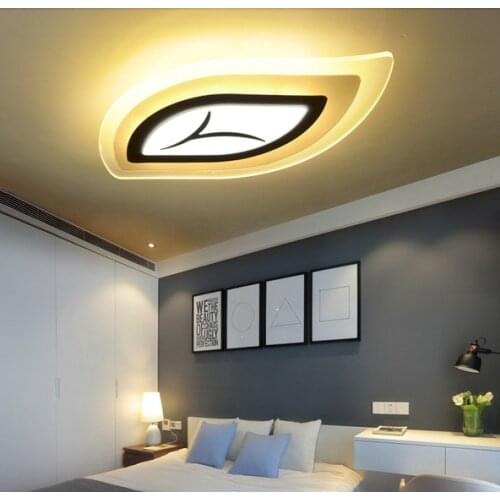Minimalist Leaf Modern led ceiling lights for living room bedroom Remote control Acrylic+Hardware LED Ceiling lamp