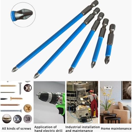 10pc 50mm PH1 PH2 PH3 PZ1 PZ2 PZ3 Magnetic Screwdriver Bit Set 1/4" Hex Shank Anti Slip Phillips Electric Power Tool Accessories