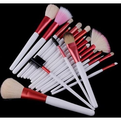 Popular Professional Brush Beautiful Makeup Brush Set Natural Animal Hair Wooden Handle Eyeliner Brush Eye Shadow Brush 20pcs