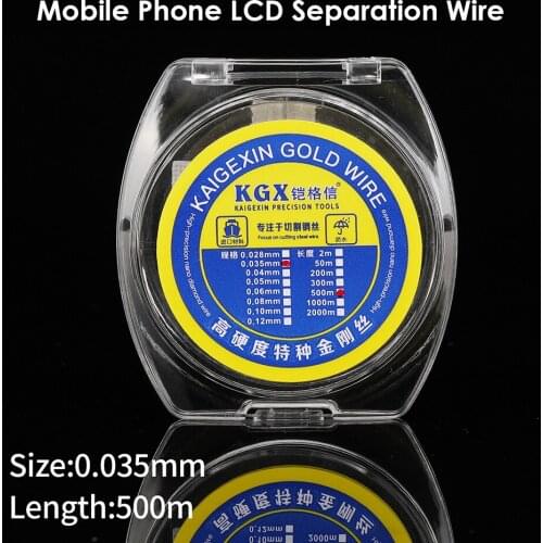 500m Mobile Phone Screen Separating Wire for LCD Display Separator Repair Gold Steel Cutting Line
